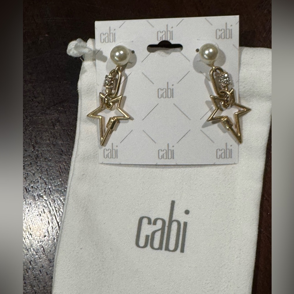 CAbi Gold and White Pearl Super Star Necklace and earrings
Style 6266 - Picture 4 of 5